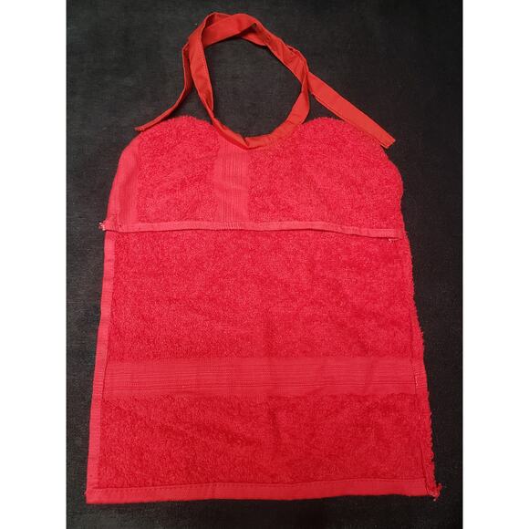 Raggedy Ann & Andy Red Baby Bib | Ties in the Back | Towel Terry Cloth Material - Picture 2 of 5